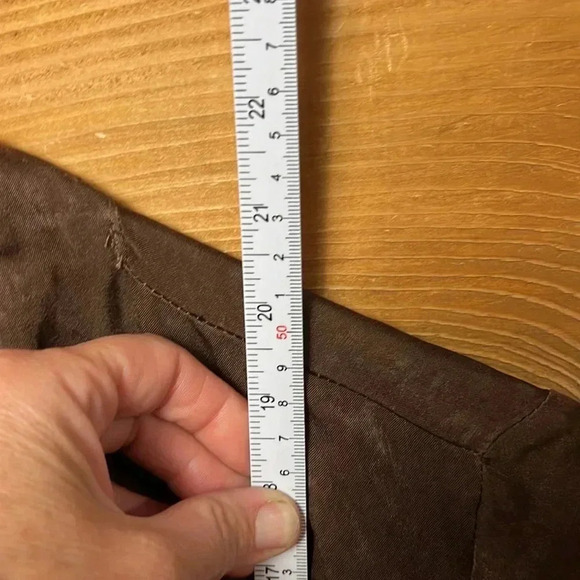 Krisa by revolve‎ women’s wrap surplice blouse, brown, long sleeve XS Oversized - Picture 9 of 12